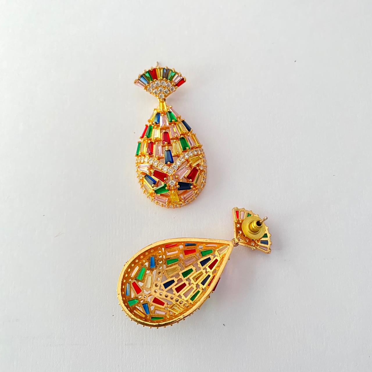 Multi Gold Plated Earring
