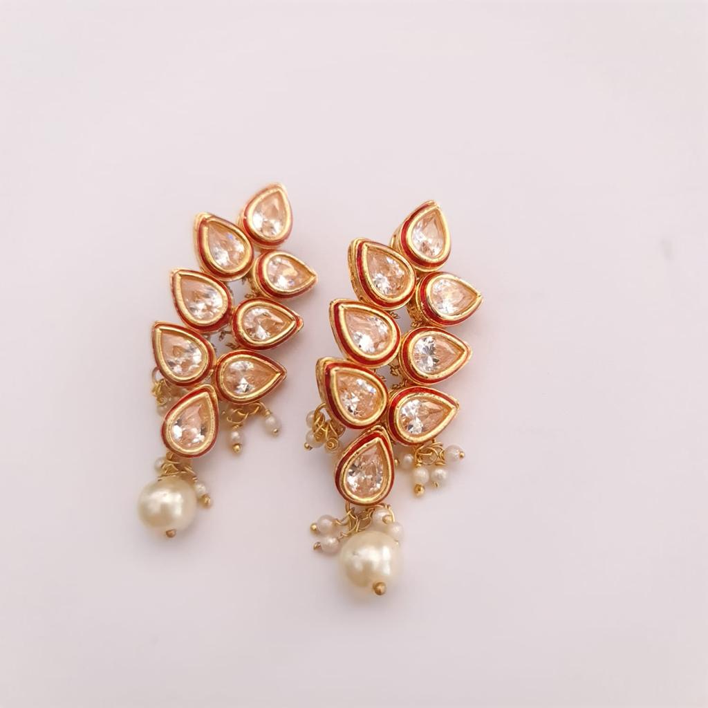 KUNDAN EARRING WITH MEENAKARI