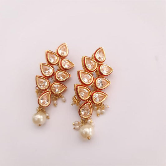 KUNDAN EARRING WITH MEENAKARI