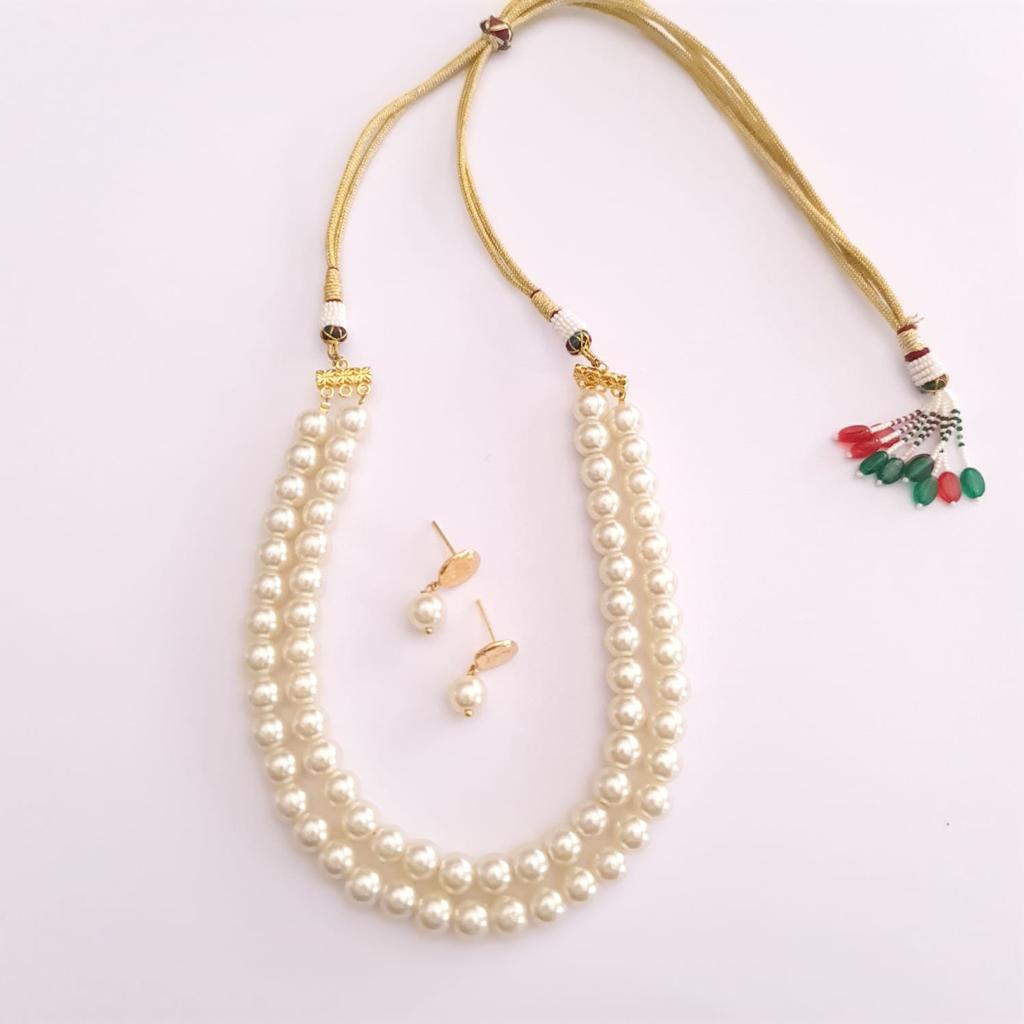 Double Layer Pearl String Necklace