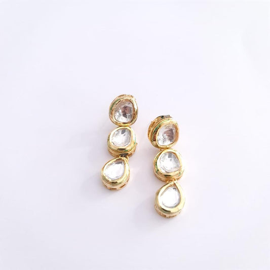 Kundan Polki Light Weight Earring