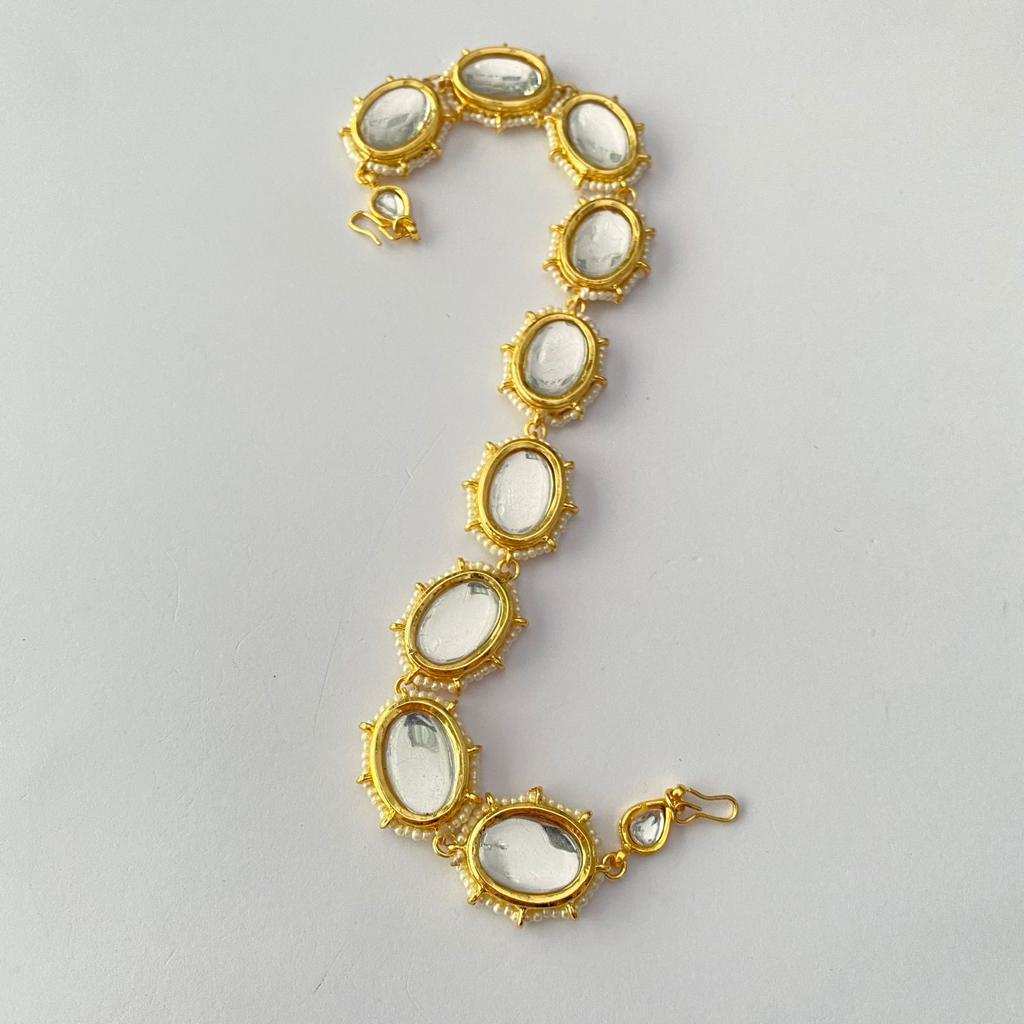 Gold-Plated Kundan Handcrafted Mathapatti Wedding