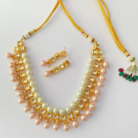 Square Kundan Polki Necklace