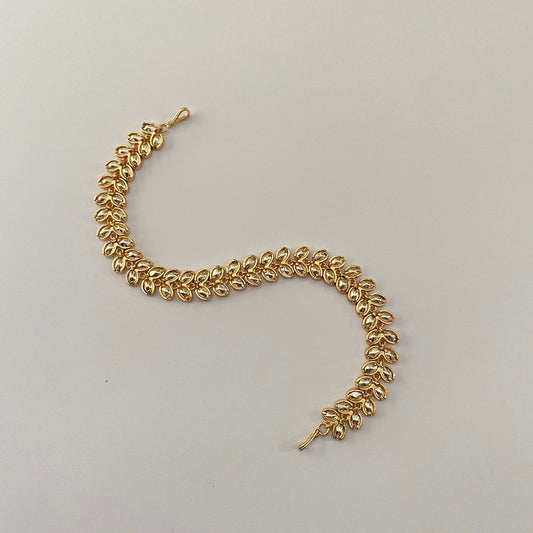 Gold-Plated Kundan Handcrafted Mathapatti Bridal Set