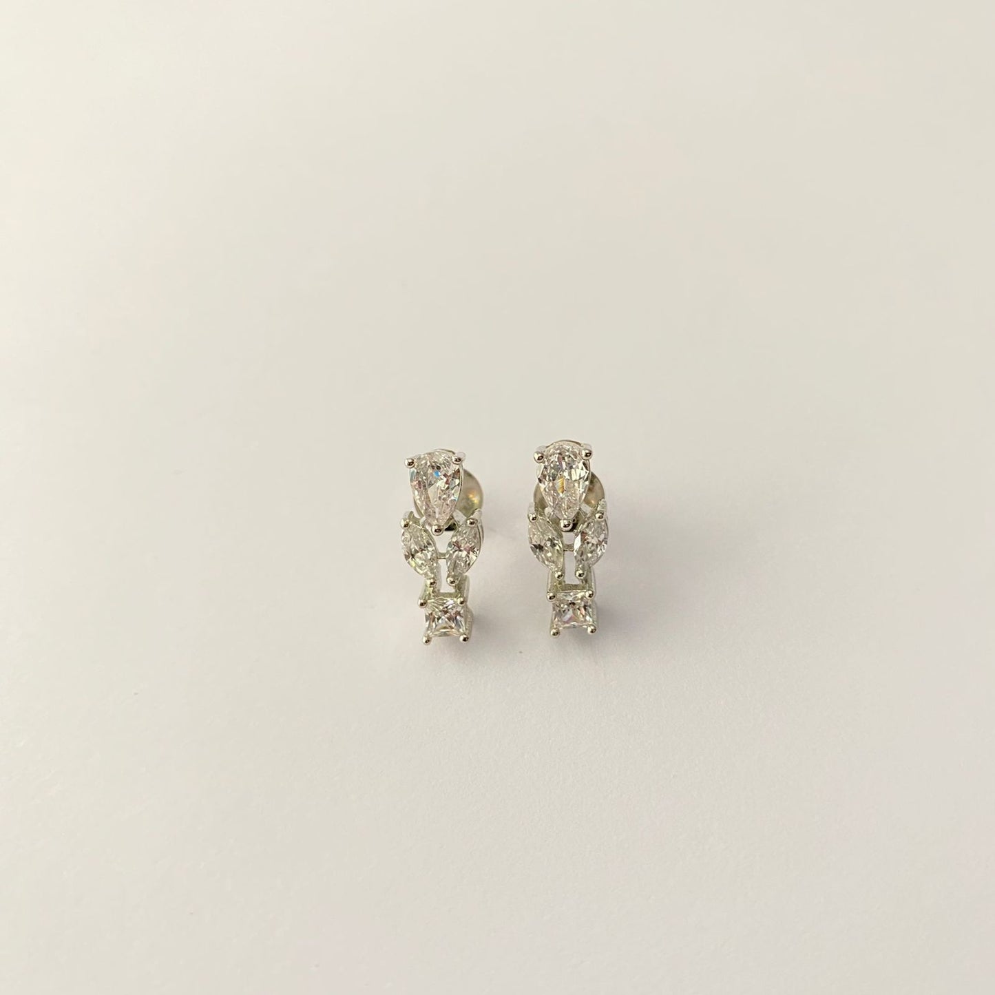 Pure Silver 92.5 Diamond Stud