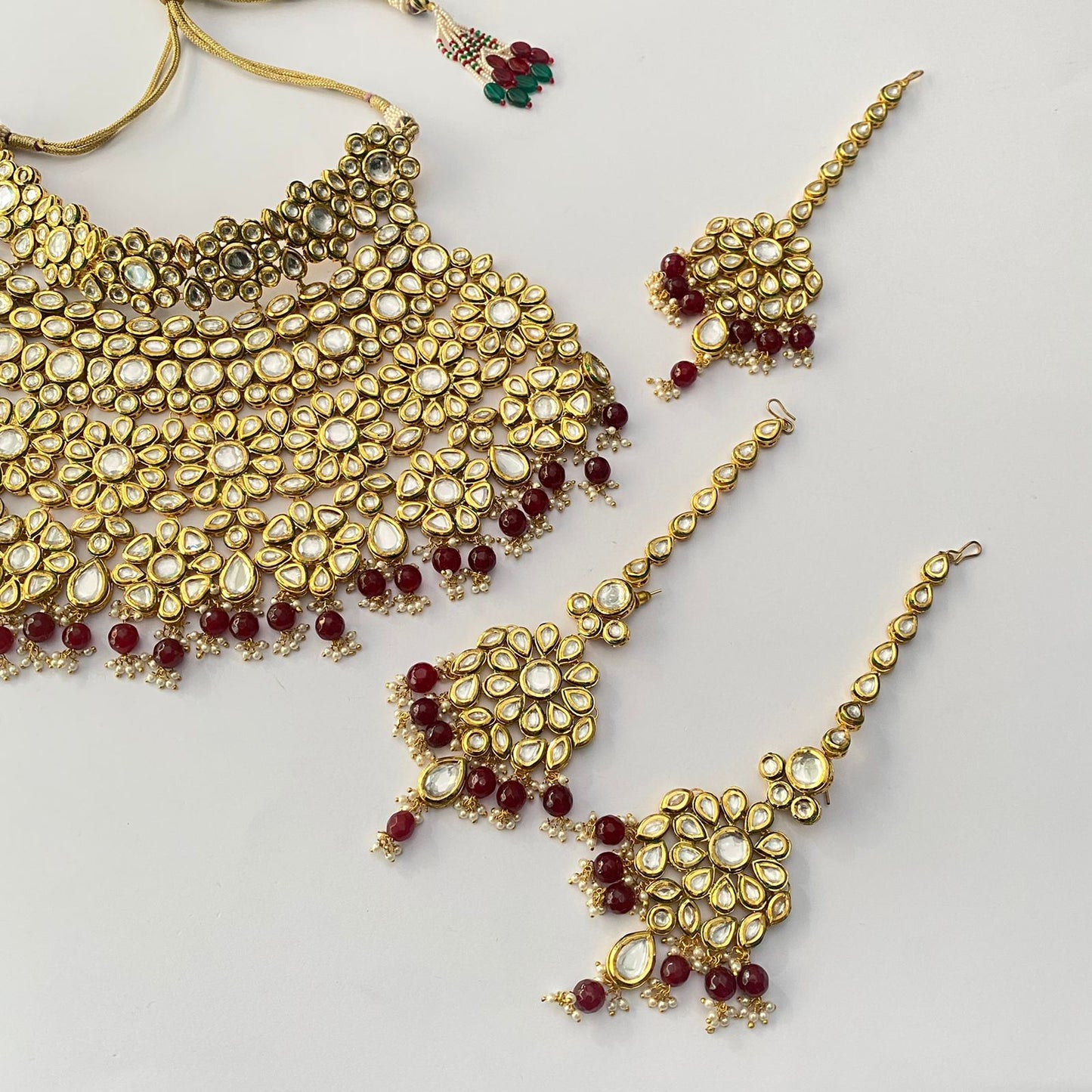 Kundan Polki Ruby Bridal Set