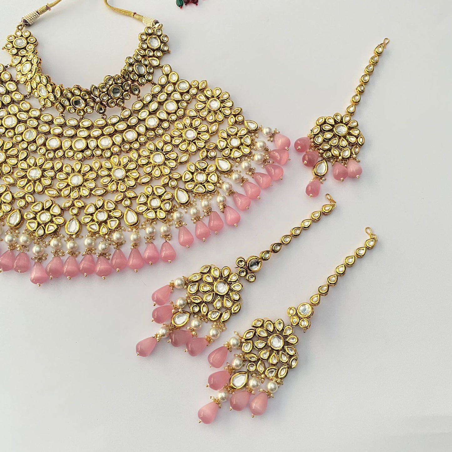 Kundan Bridal Set Pink