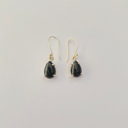 Pure Silver 92.5 Black Hanging Earrings
