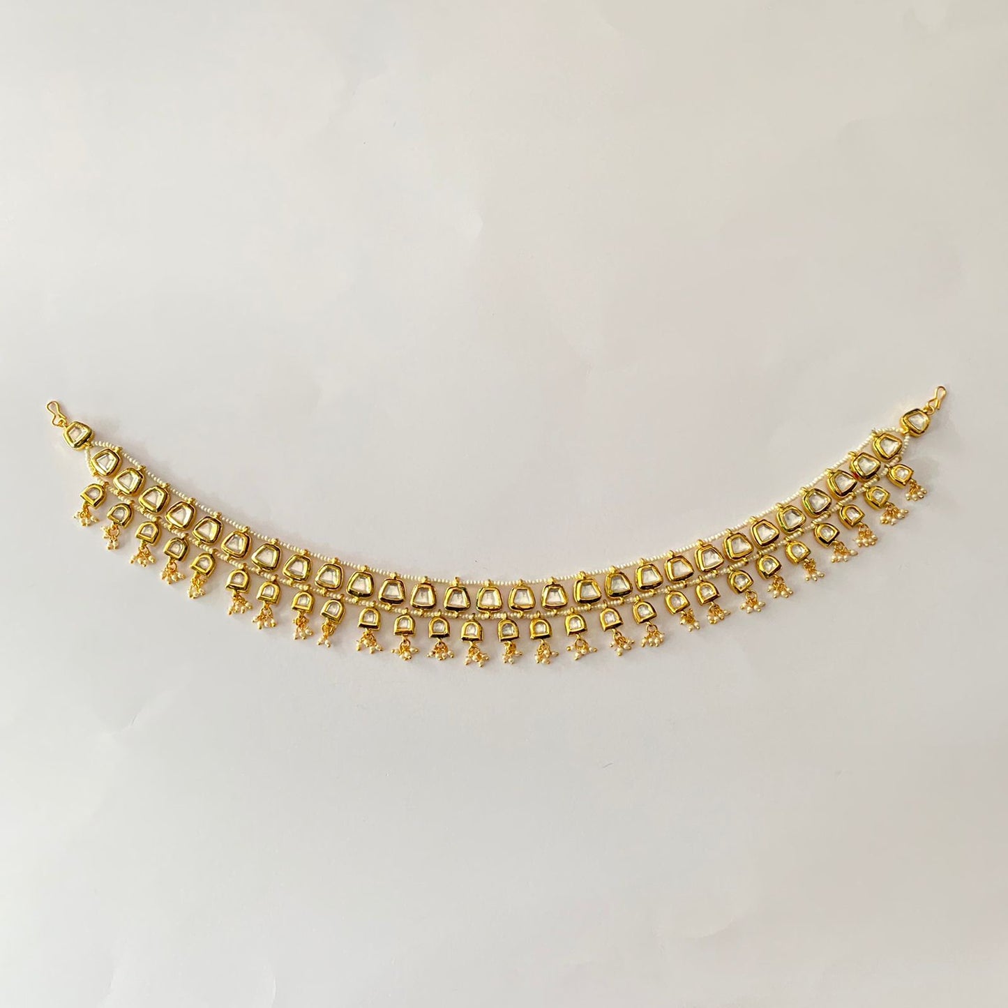 Gold-Plated Kundan Mathapatti