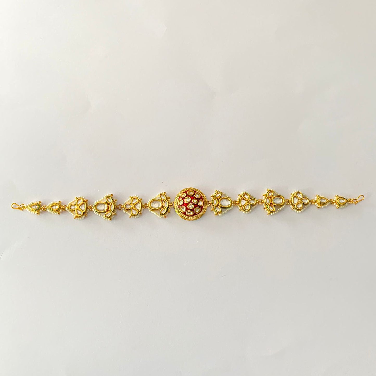 Kundan Beads Ruby Mathapatti Wedding