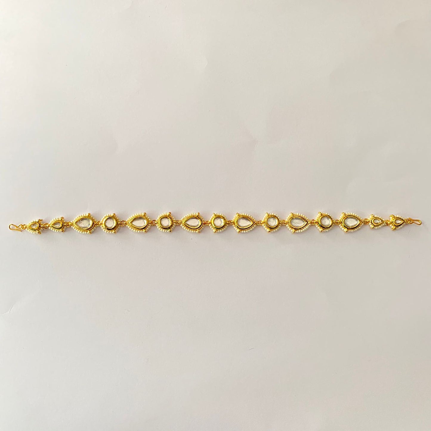 Gold-Plated Kundan Mathapatti