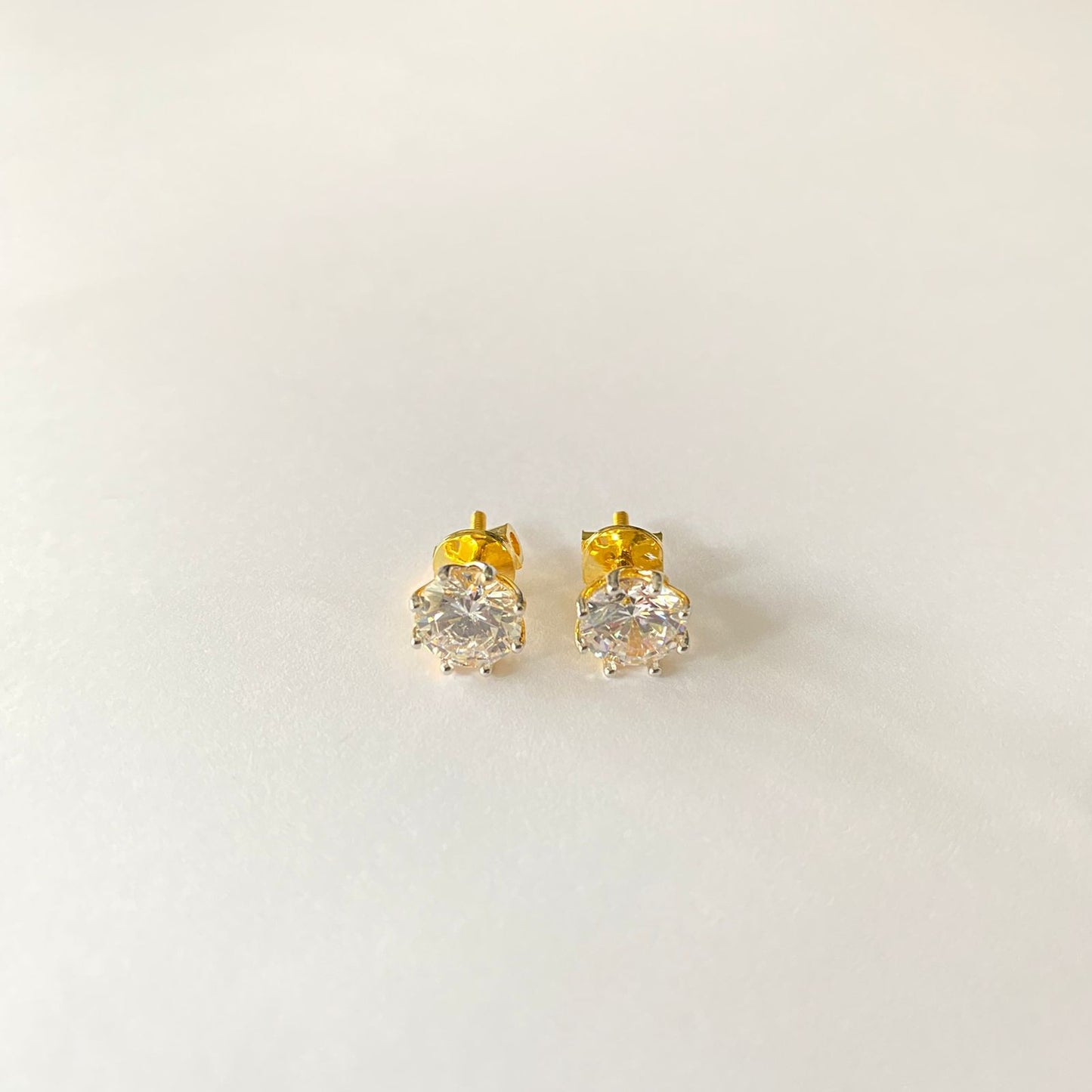 Gold Plated Diamond Solitaire