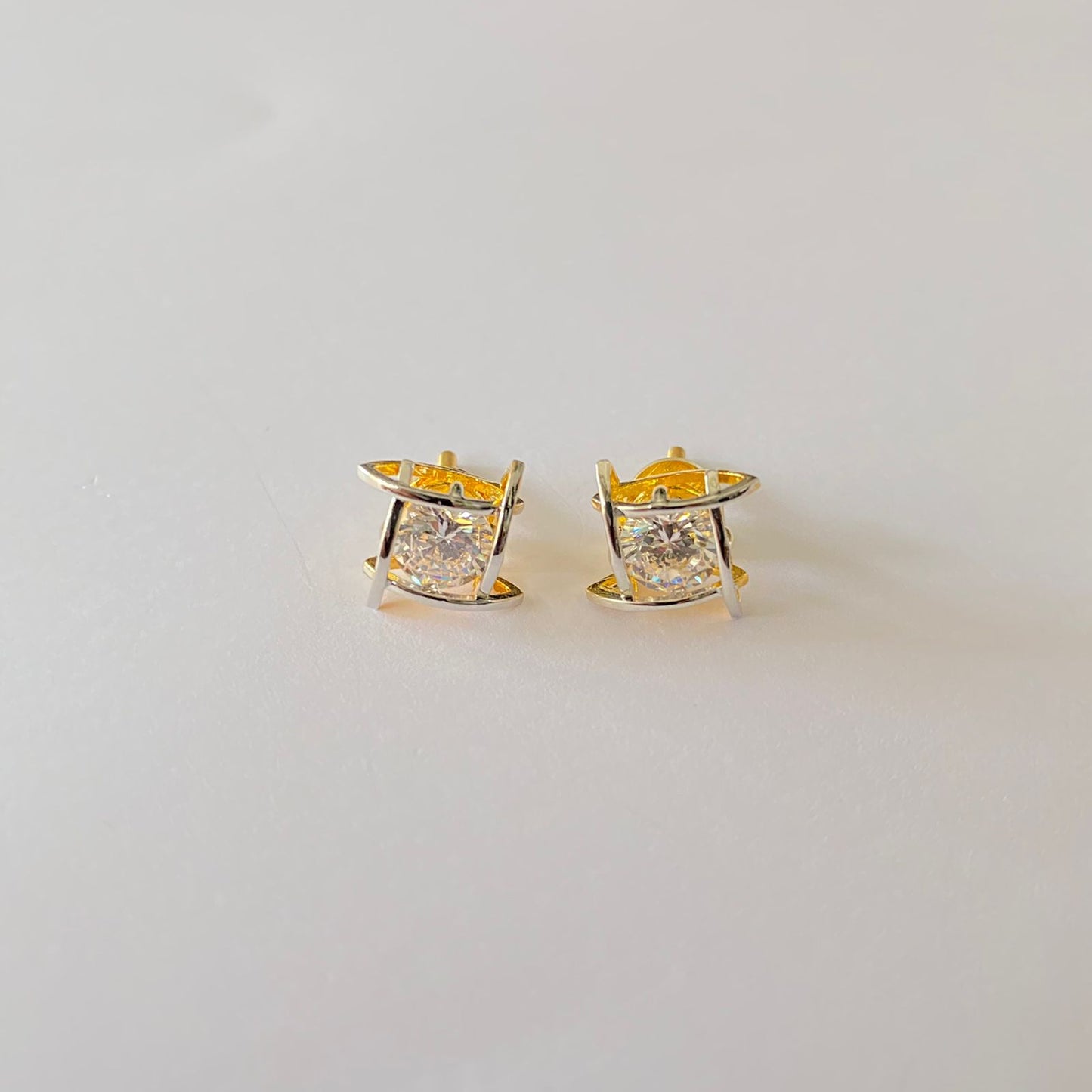 Gold Plated Diamond Solitaire