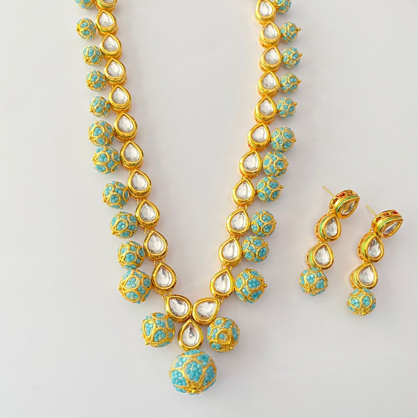 Kundan With Firoza Matar Mala