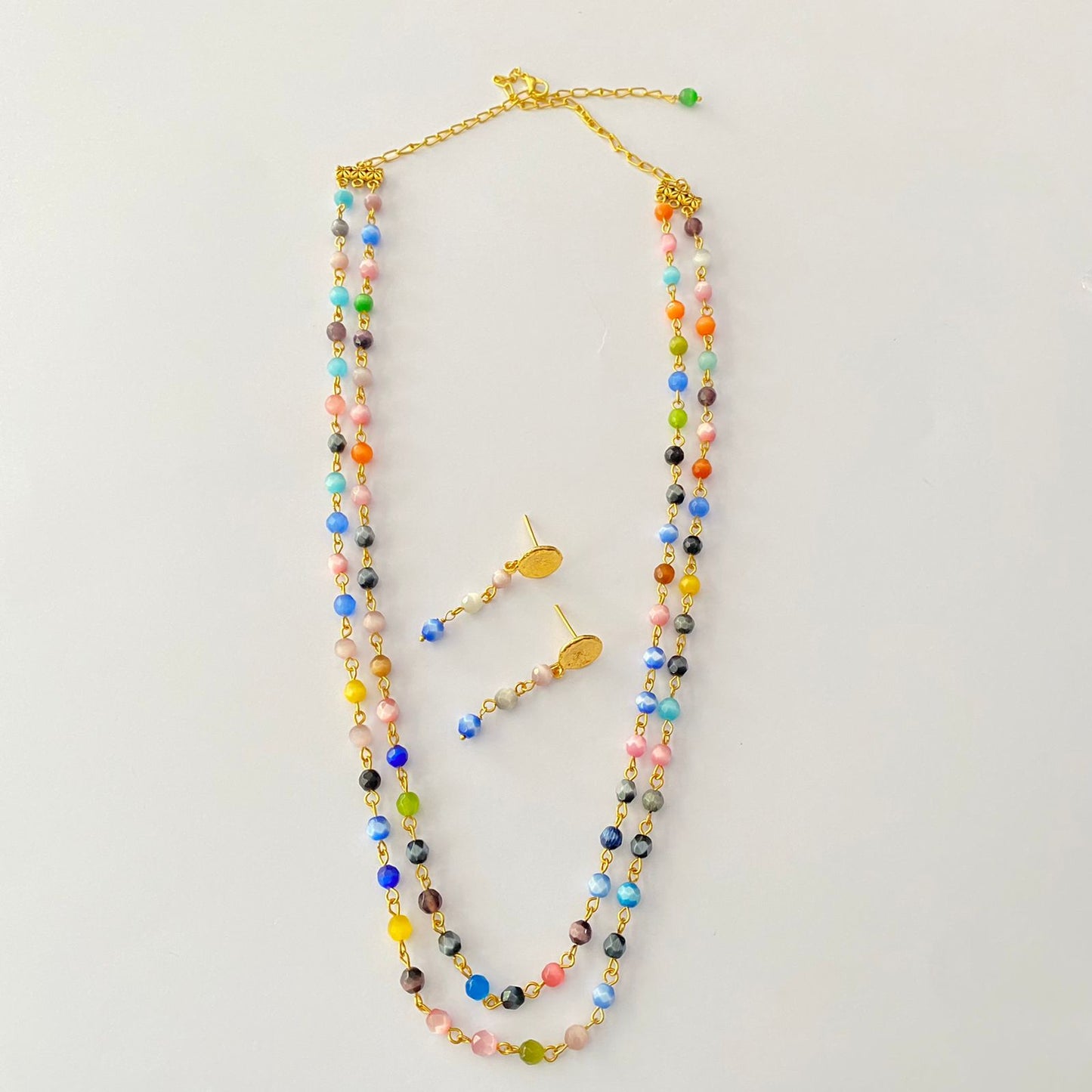 Multi Stone Necklace Set