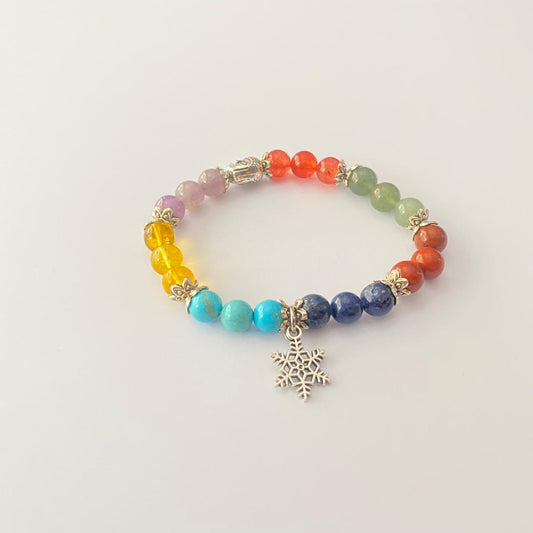 Healing Crystal Beads Multicolor Bracelet for Men and Women
