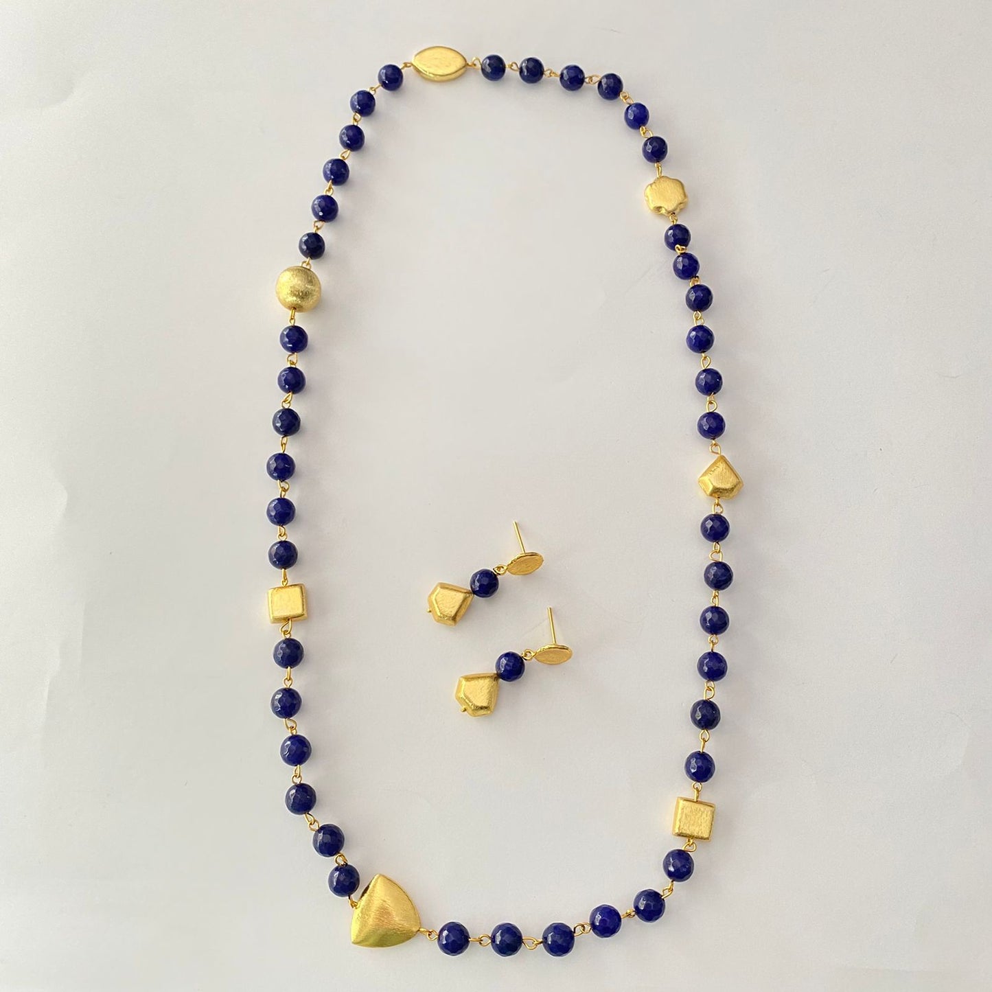 Blue Stone Necklace Set
