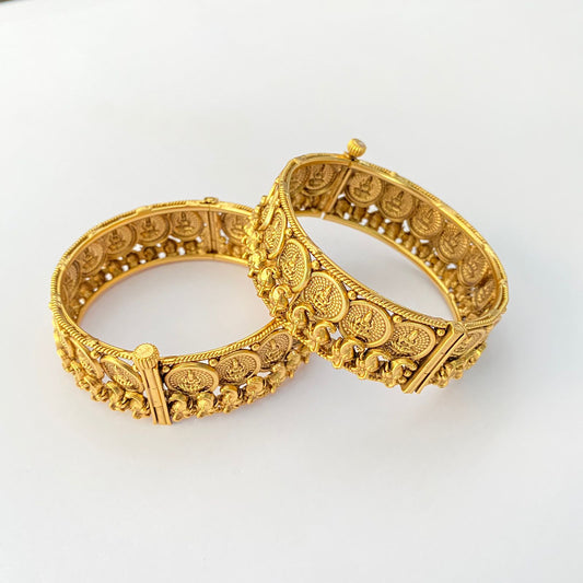 Gold Plated Laxmi Design Bangle