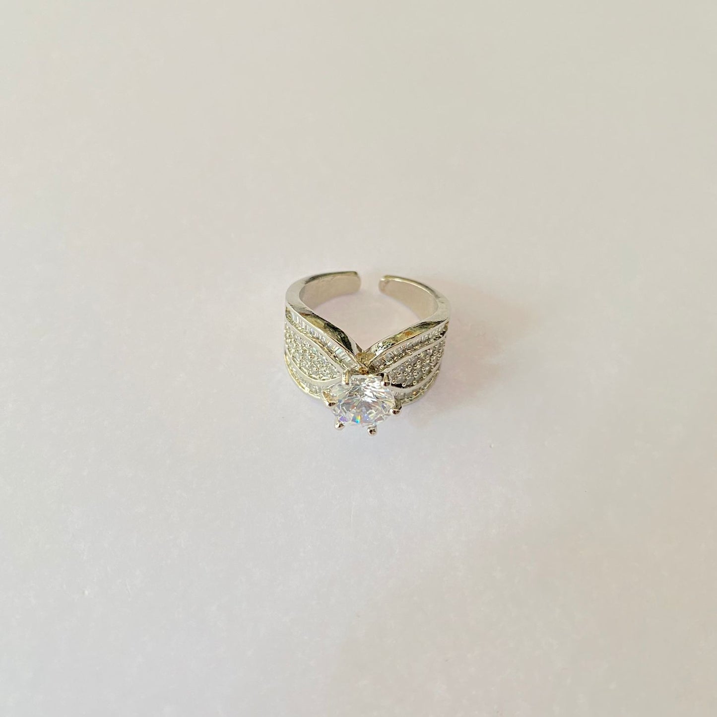 Silver Plated Diamond Ring