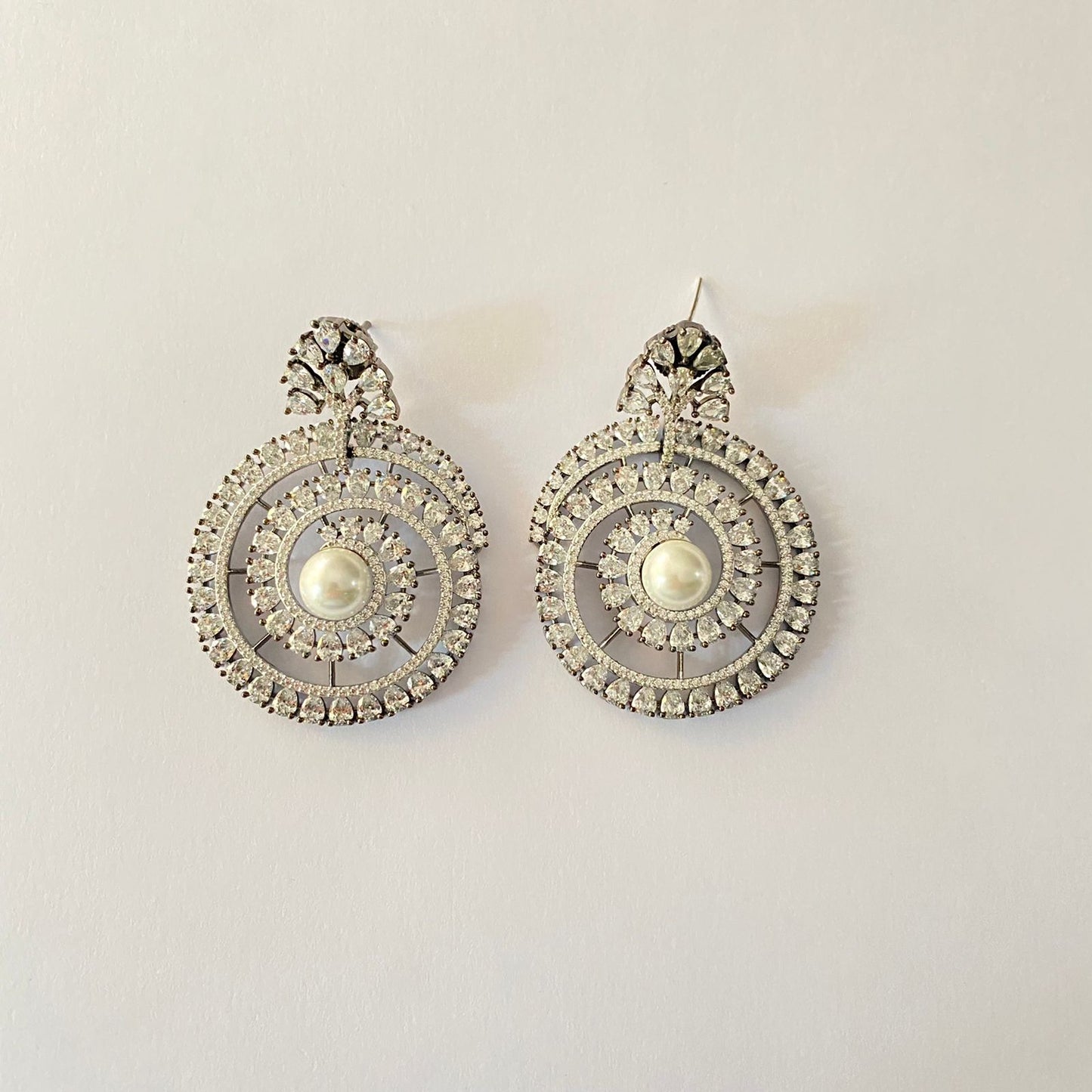 Classy A.D Stone Victorian round style earring