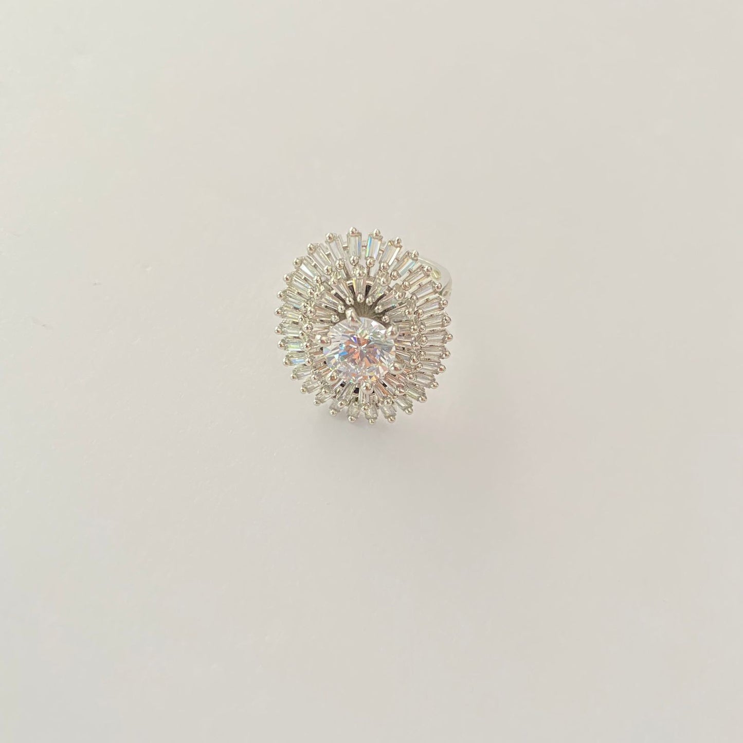 A.D Stone silver Plated A.D Ring
