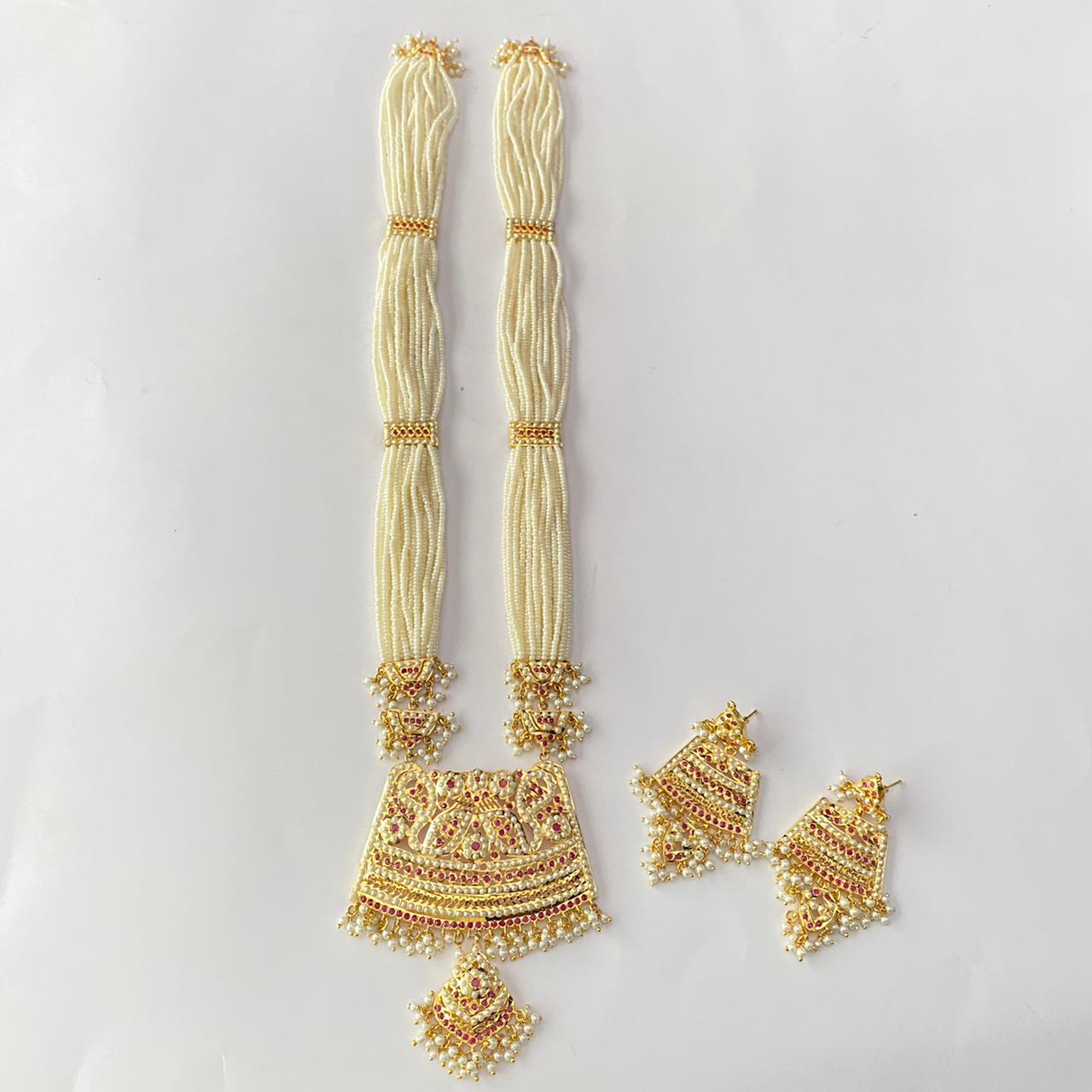 Gold Plated Ruby Jadau Rani Haar