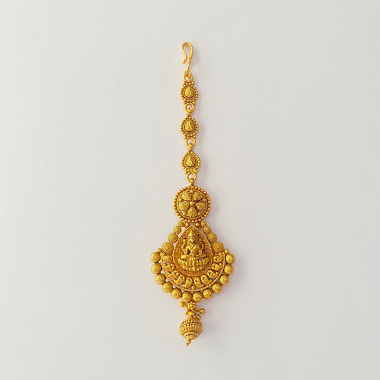 Goddess Lakshmi antique Gold Plated Mangtika