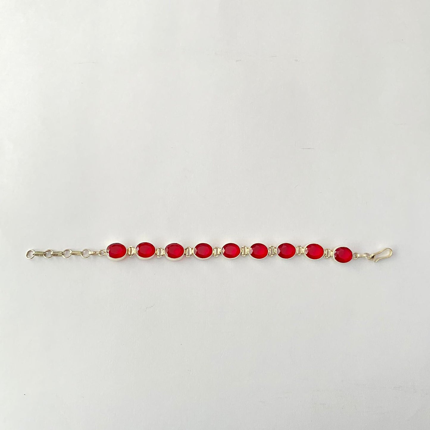 Pure Silver Ruby Bracelet Rakhi