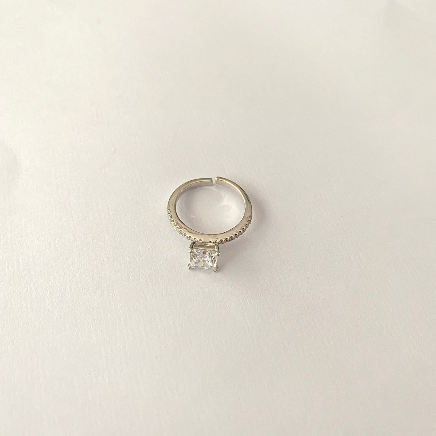 Pure Silver Square Shape Ring
