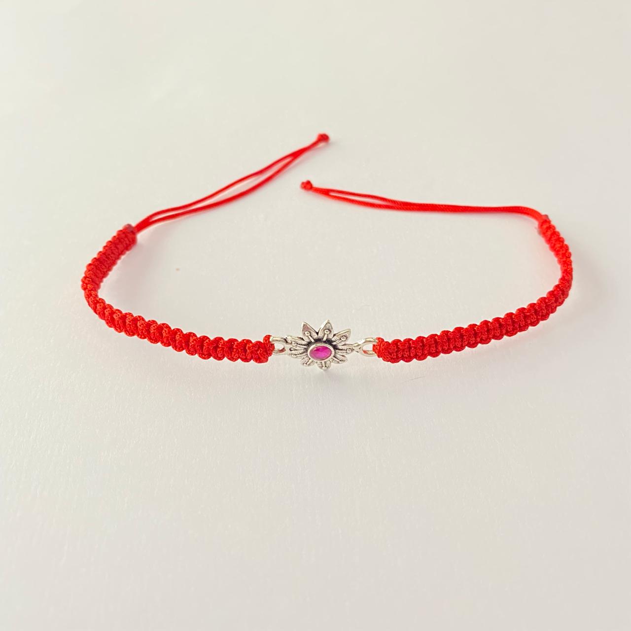 Pure silver surya design Rakhi