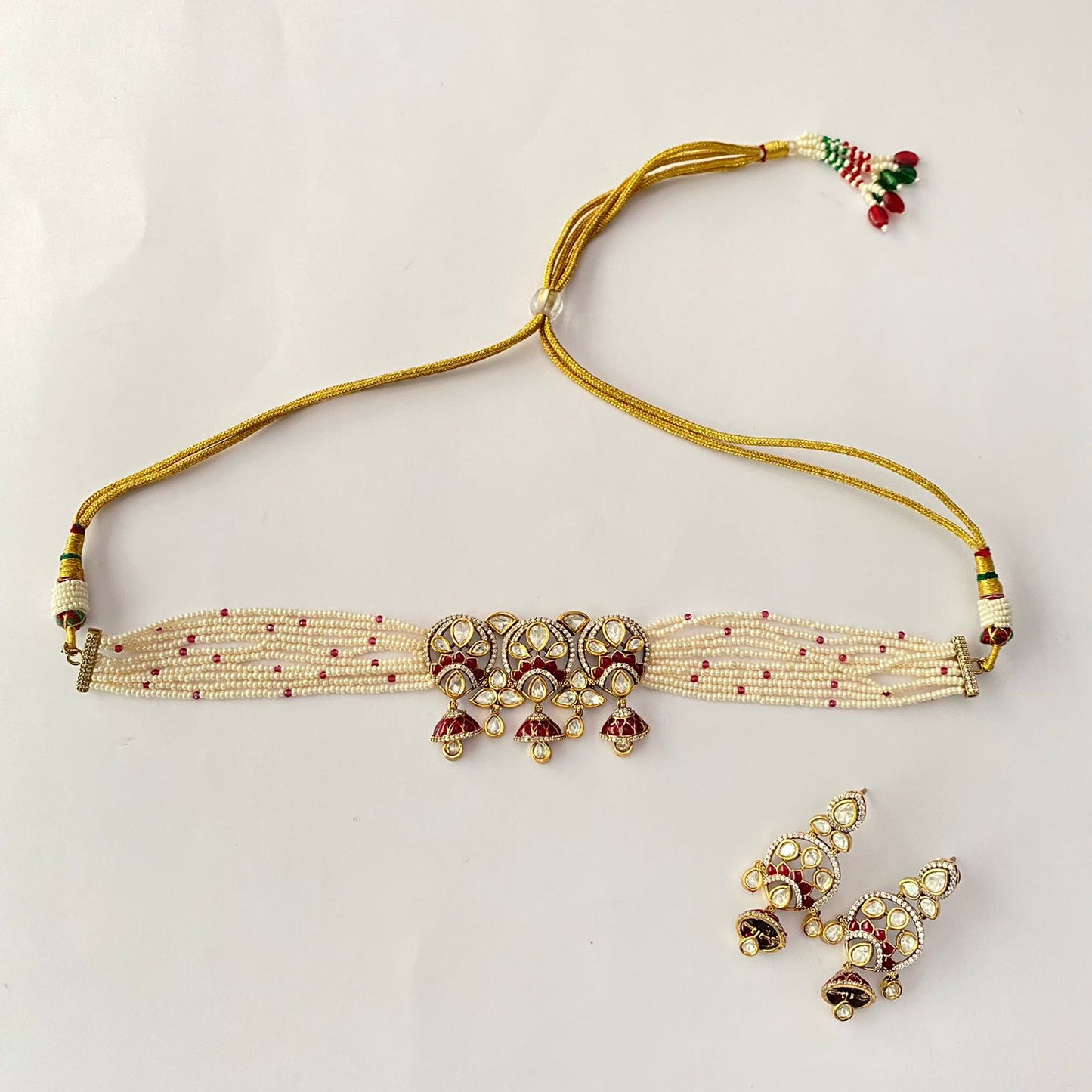 Ruby Kundan Choker Set