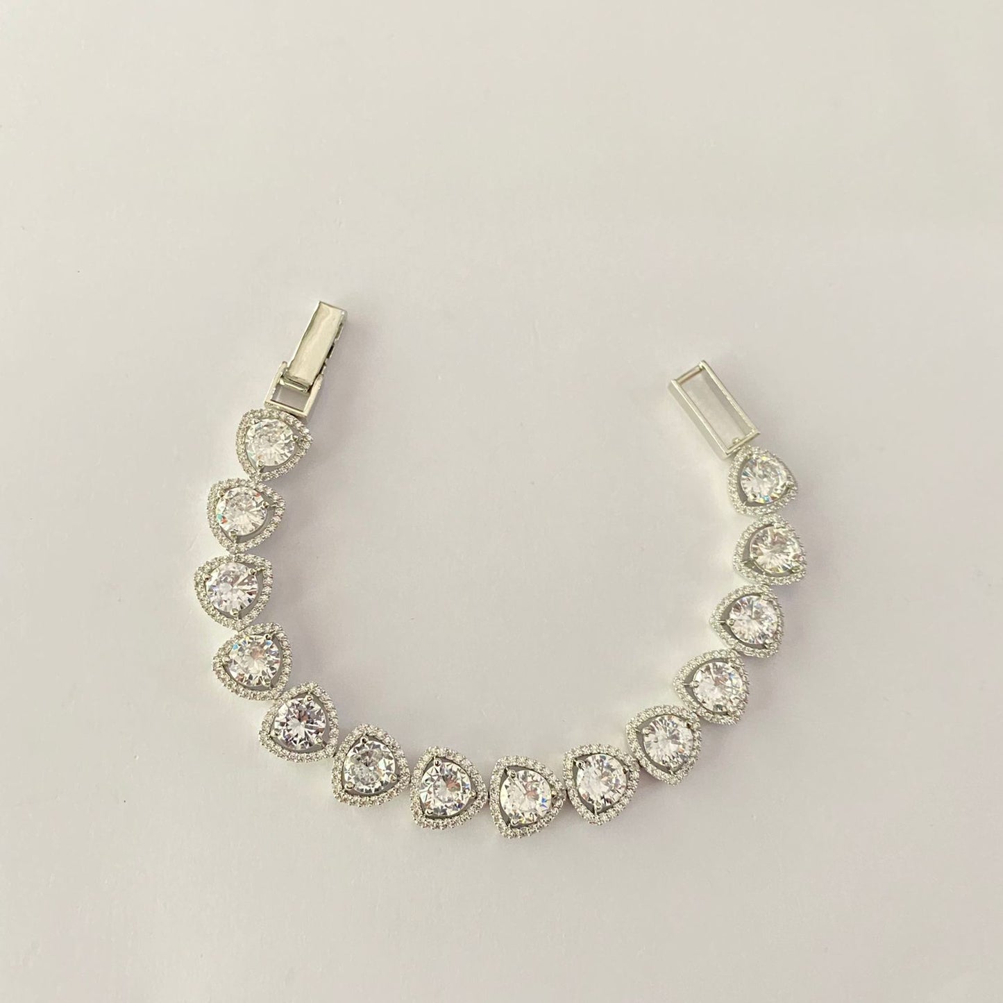 Silver Plated Diamond Tennis Bracelet