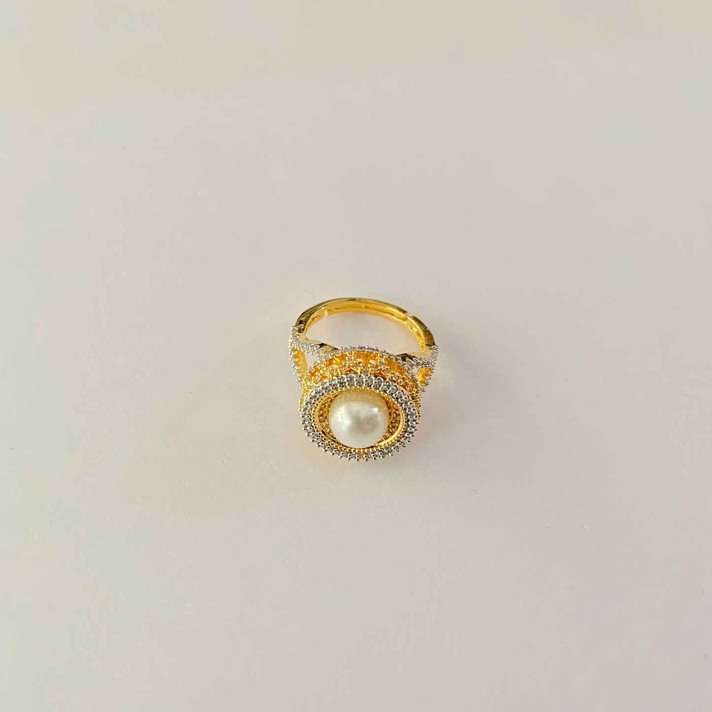 Gold Plated Pearl Ring