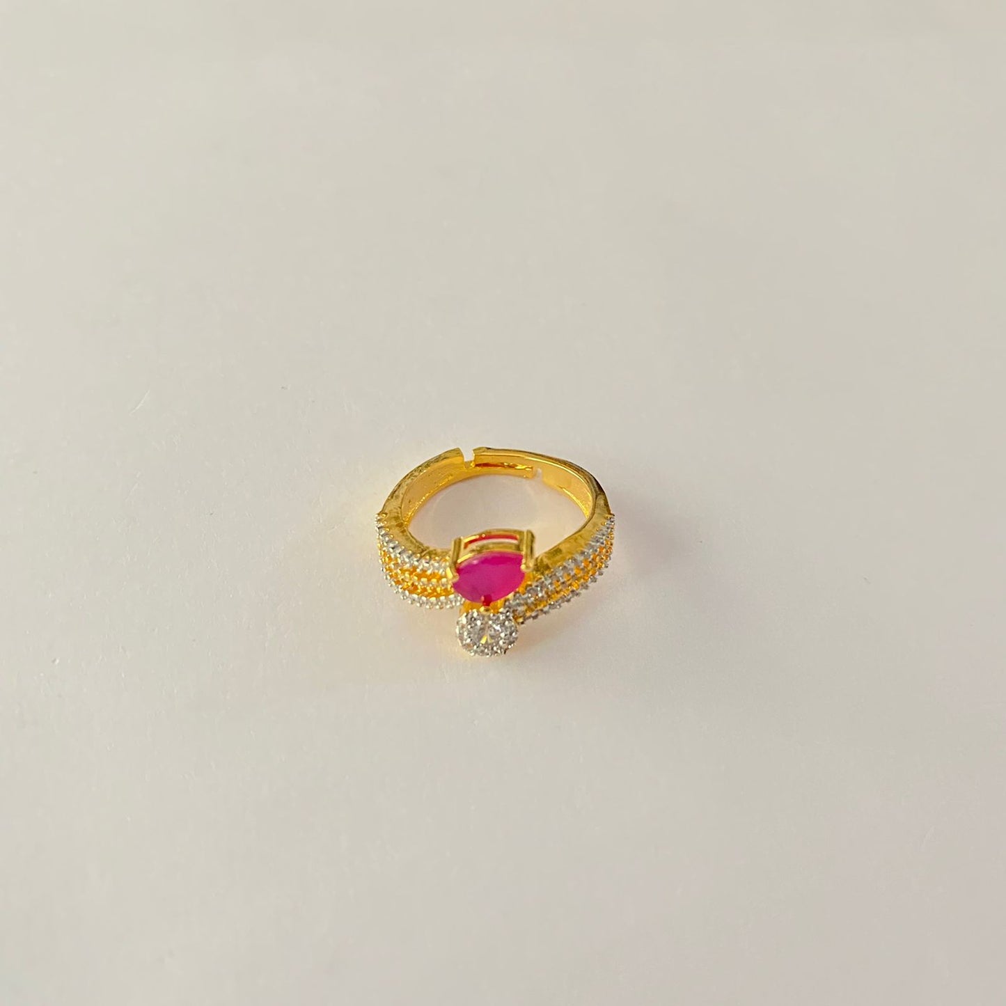 Gold Plated Ruby Sleek Ring