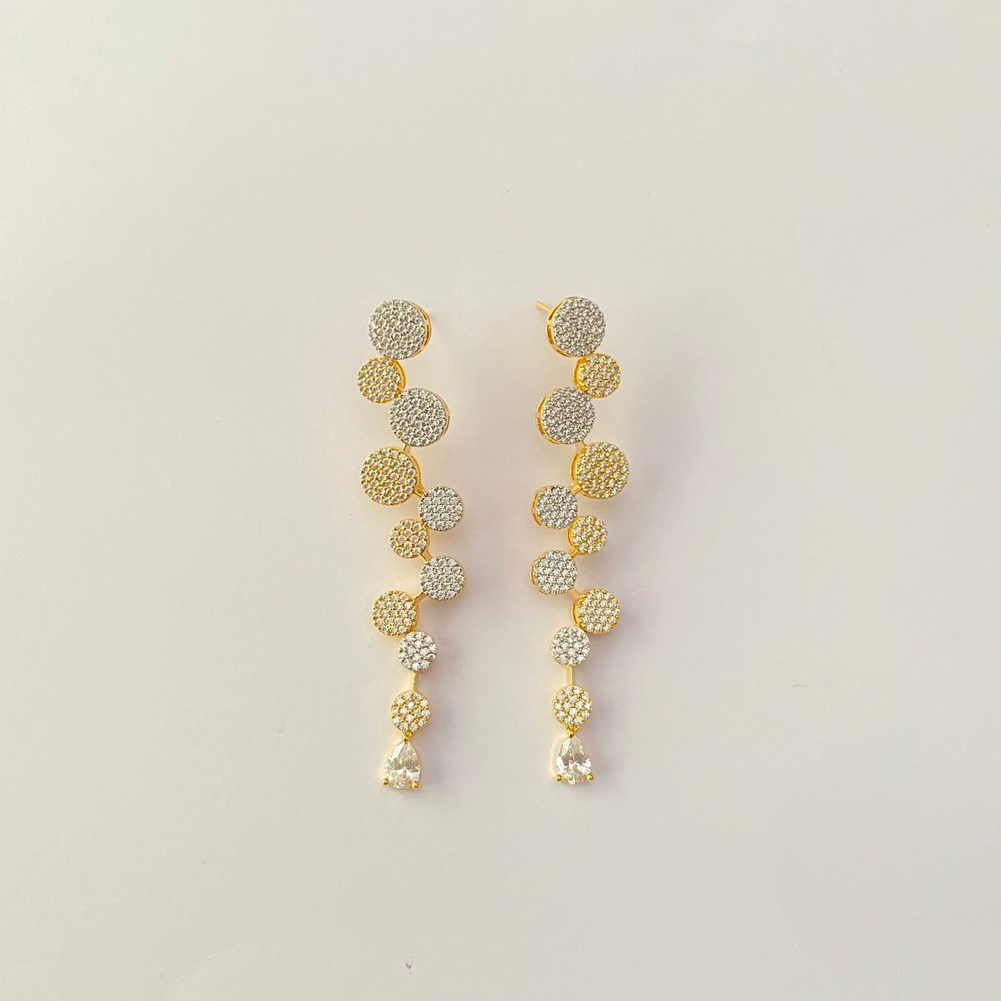 Leaf Design Gold & Silver Plated Earring