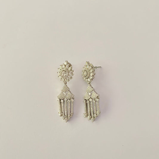 Silver Plated Diamond Small Earring