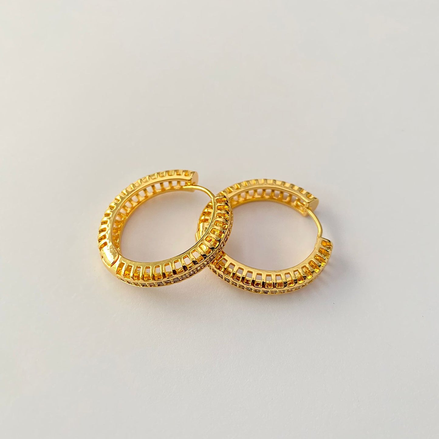 Gold Plated Diamond Bali