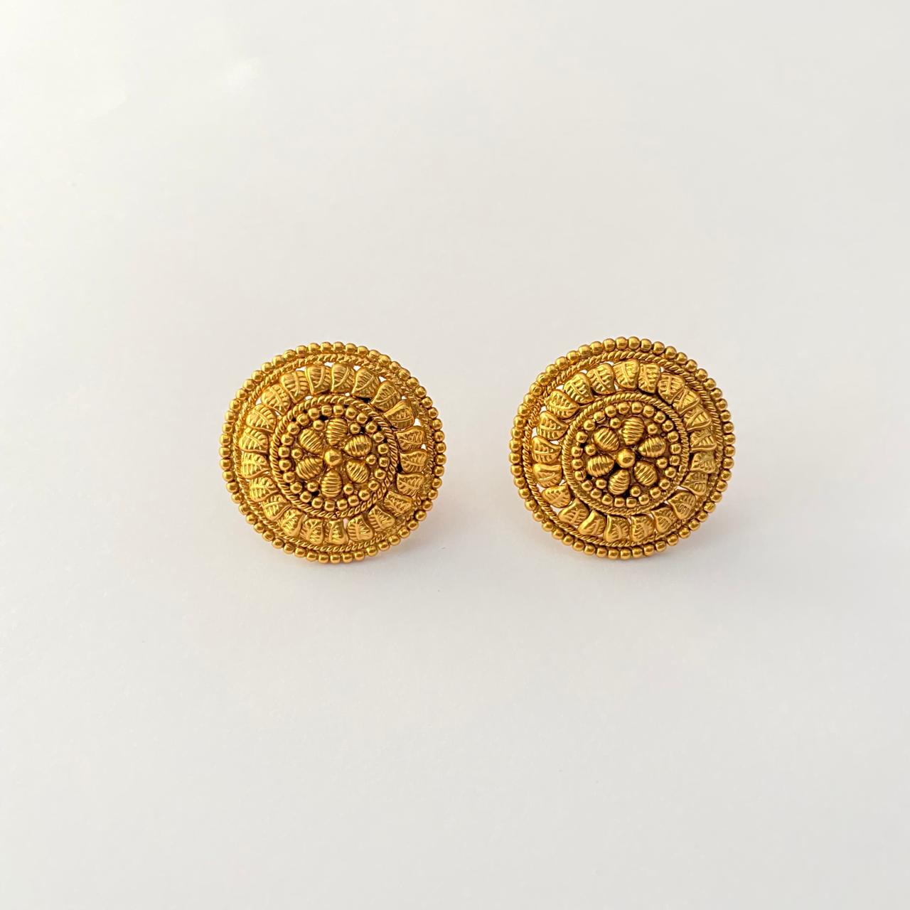 Gold Plated Traditional Big Stud