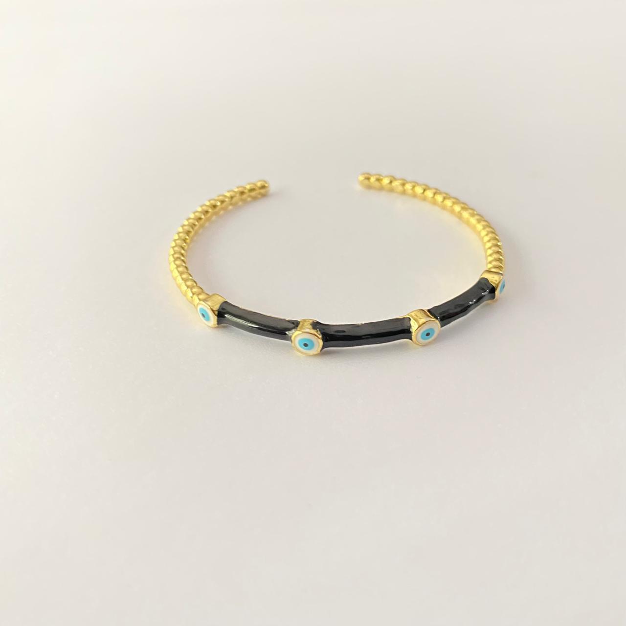 Evil eye gold plated bracelet
