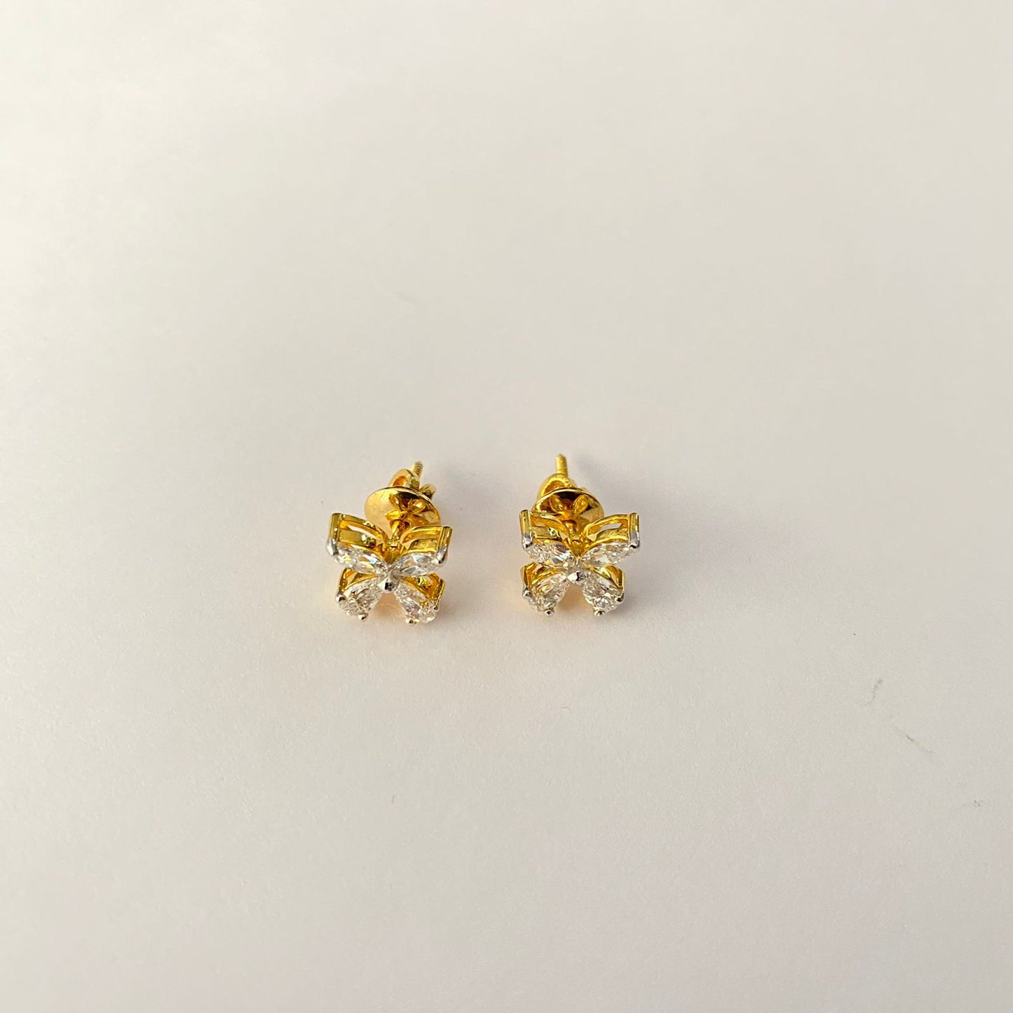 Pure Silver 92.5 Gold Polish Stud