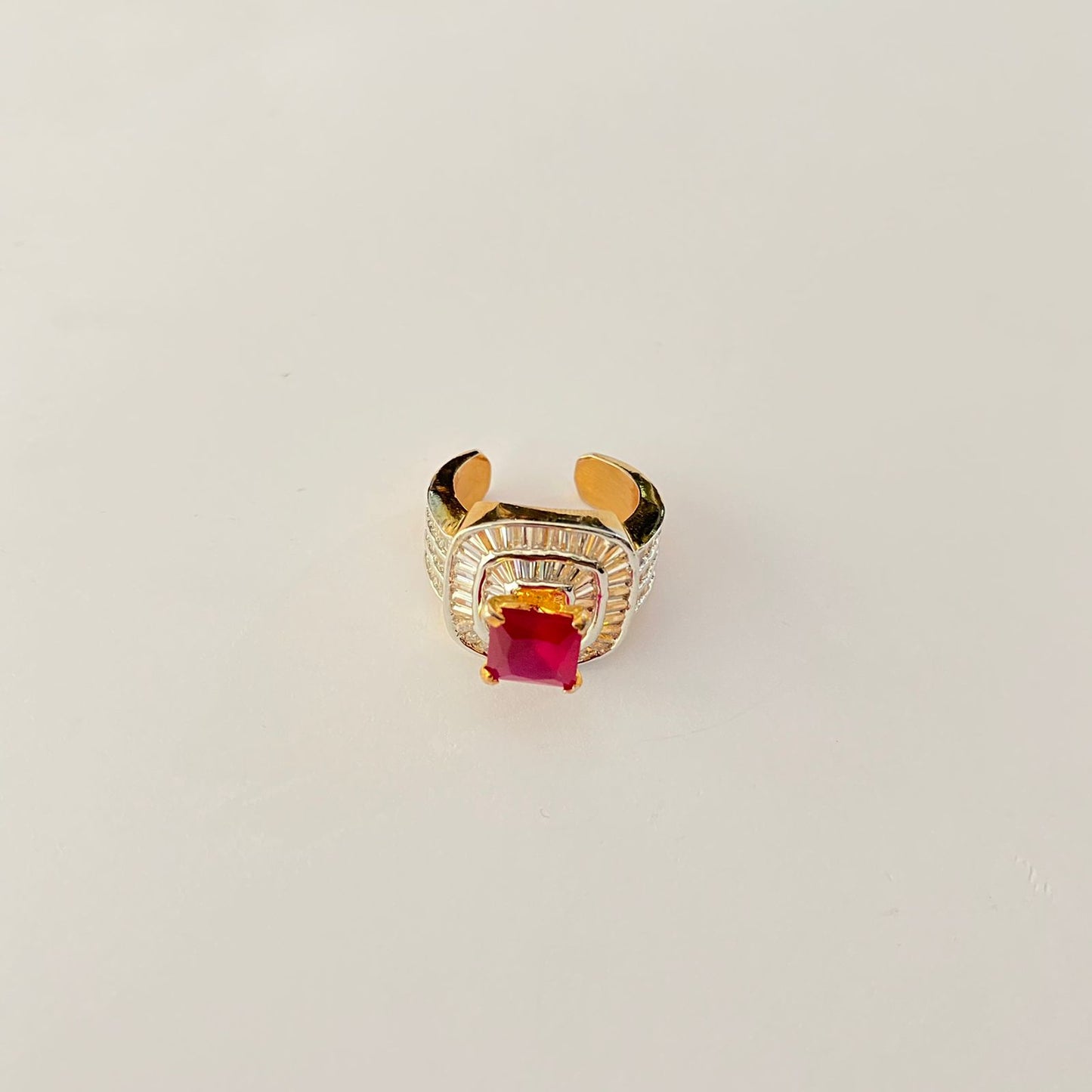 Gold Plated Ruby Ring