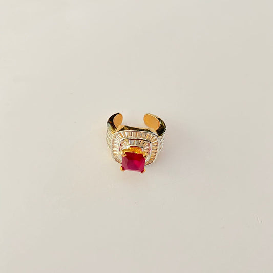 Gold Plated Ruby Ring