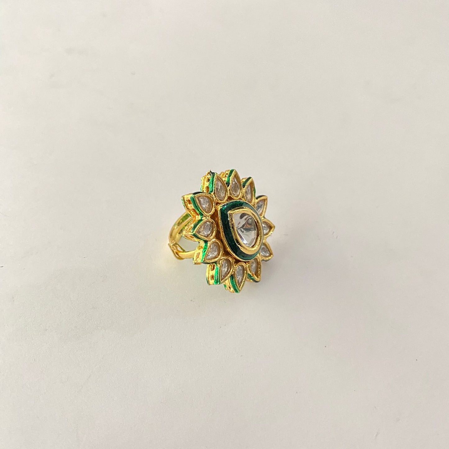 Kundan adjustable Ring
