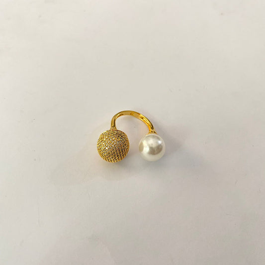Gold Plated Pearl Ring
