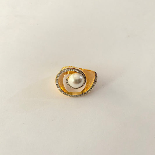 Gold plated Pearl Ring