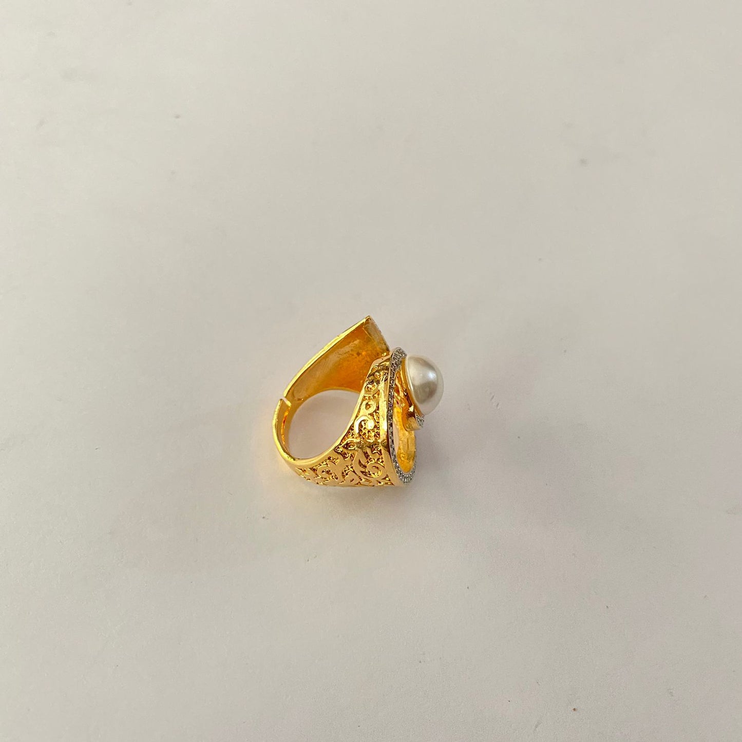 Gold plated Pearl Ring