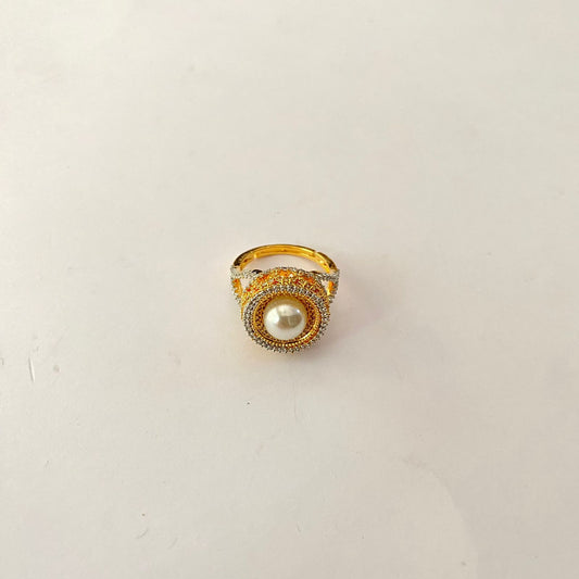 Gold Plated Pearl Ring