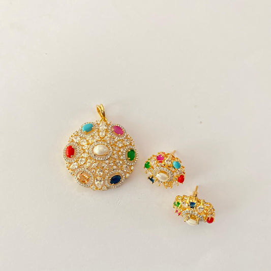 Multi Colour Pendant set Design 1