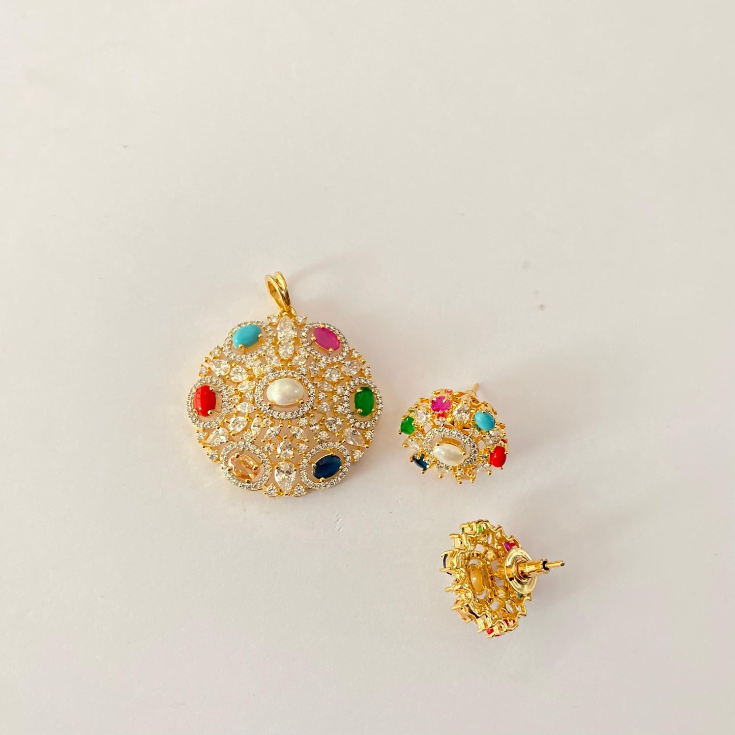 Multi Colour Pendant set Design 1