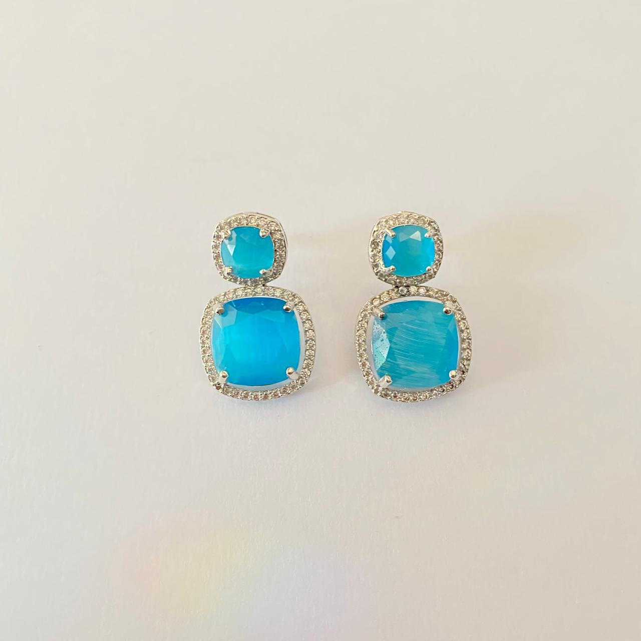 Aqua Diamond Classic Earring